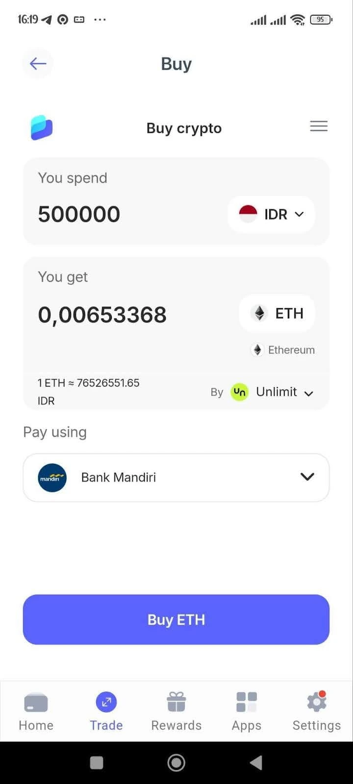 Isi Saldo Dompet Crypto
