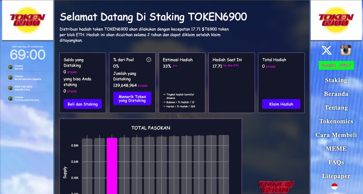 Langkah 5 Staking Token $T6900 (Opsional)