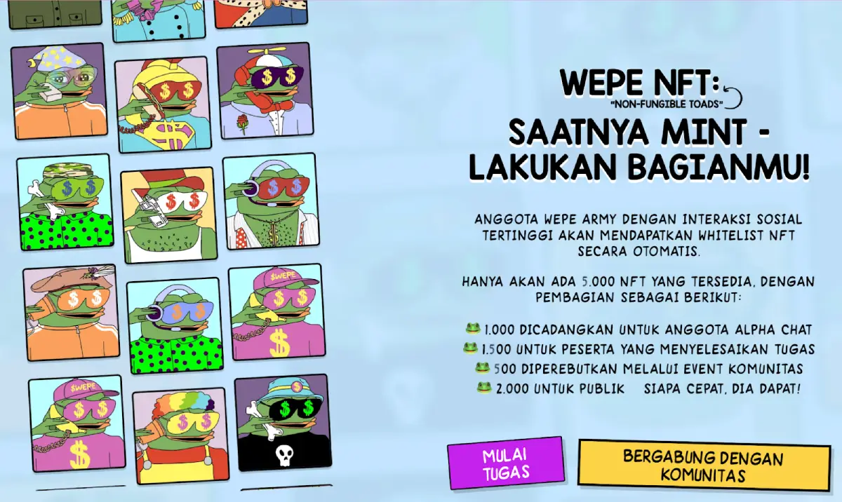 NFT WEPE: Tetap di Ethereum, Tapi Masa Depan Bisa di Solana
