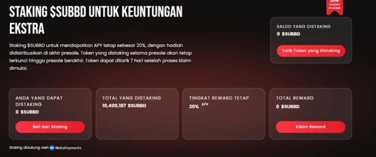 Staking Token SUBBD (Opsional)