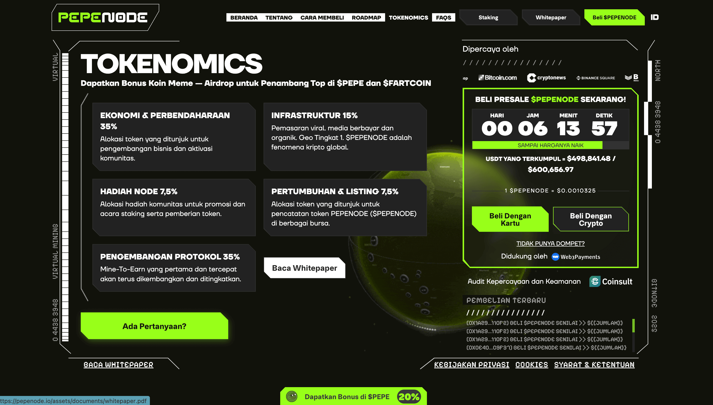 Tokenomic PEPENODE