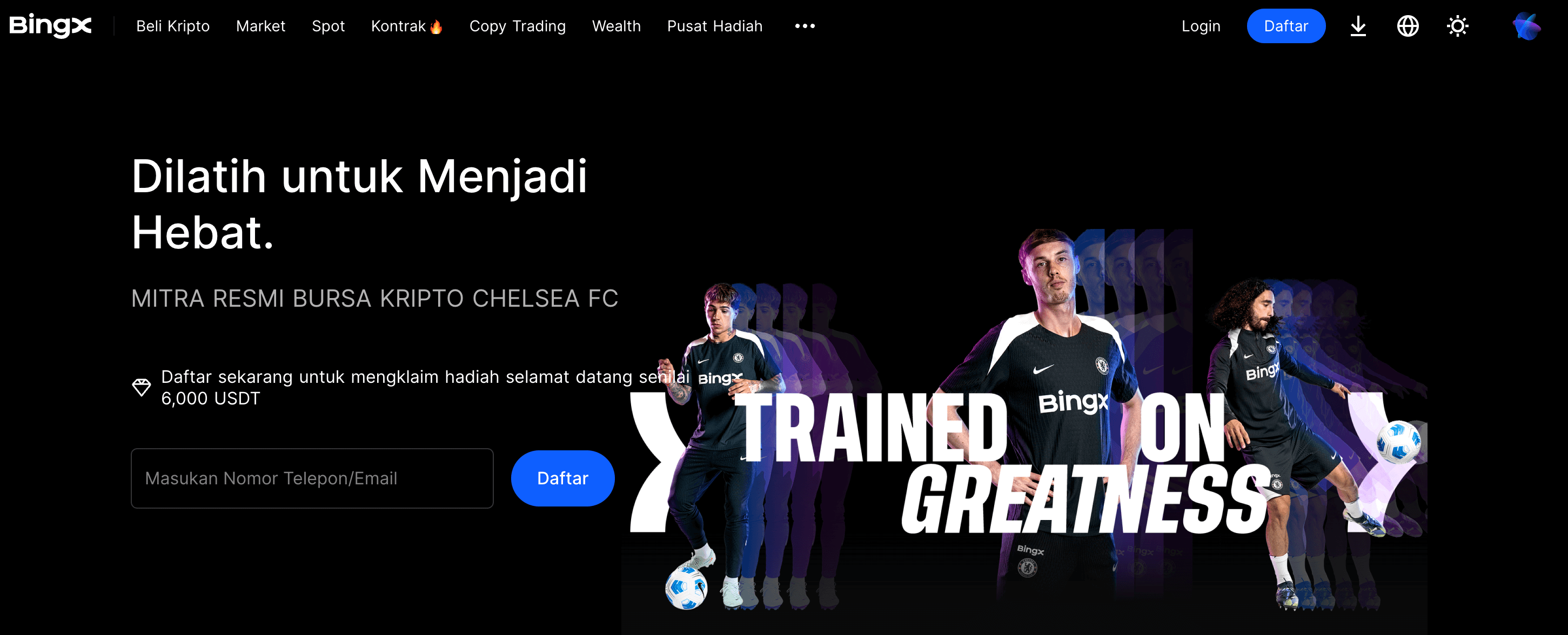 Cara membeli crypto dengan kartu kredit di BingX