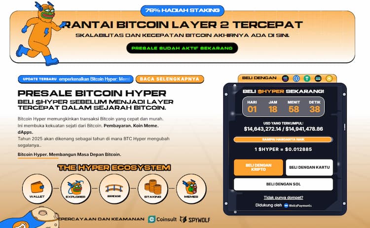 Bitcoin Hyper ($HYPER) – Coin Crypto Terbaru Berbasis Solana yang Membawa Kecepatan dan Virality ke Layer 2 Bitcoin