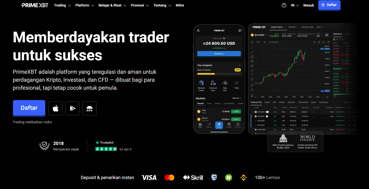 PrimeXBT - Cara Beli XRP