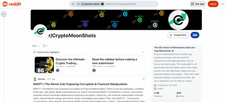 Reddit - Crypto Presale Terbaik