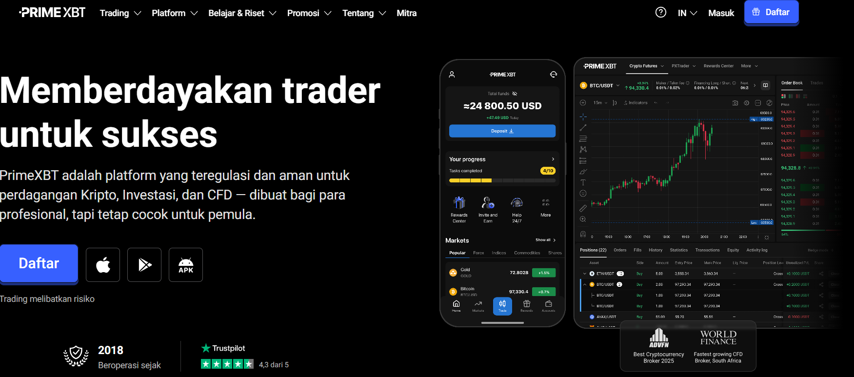 PrimeXBT - Cara Beli Ethereum