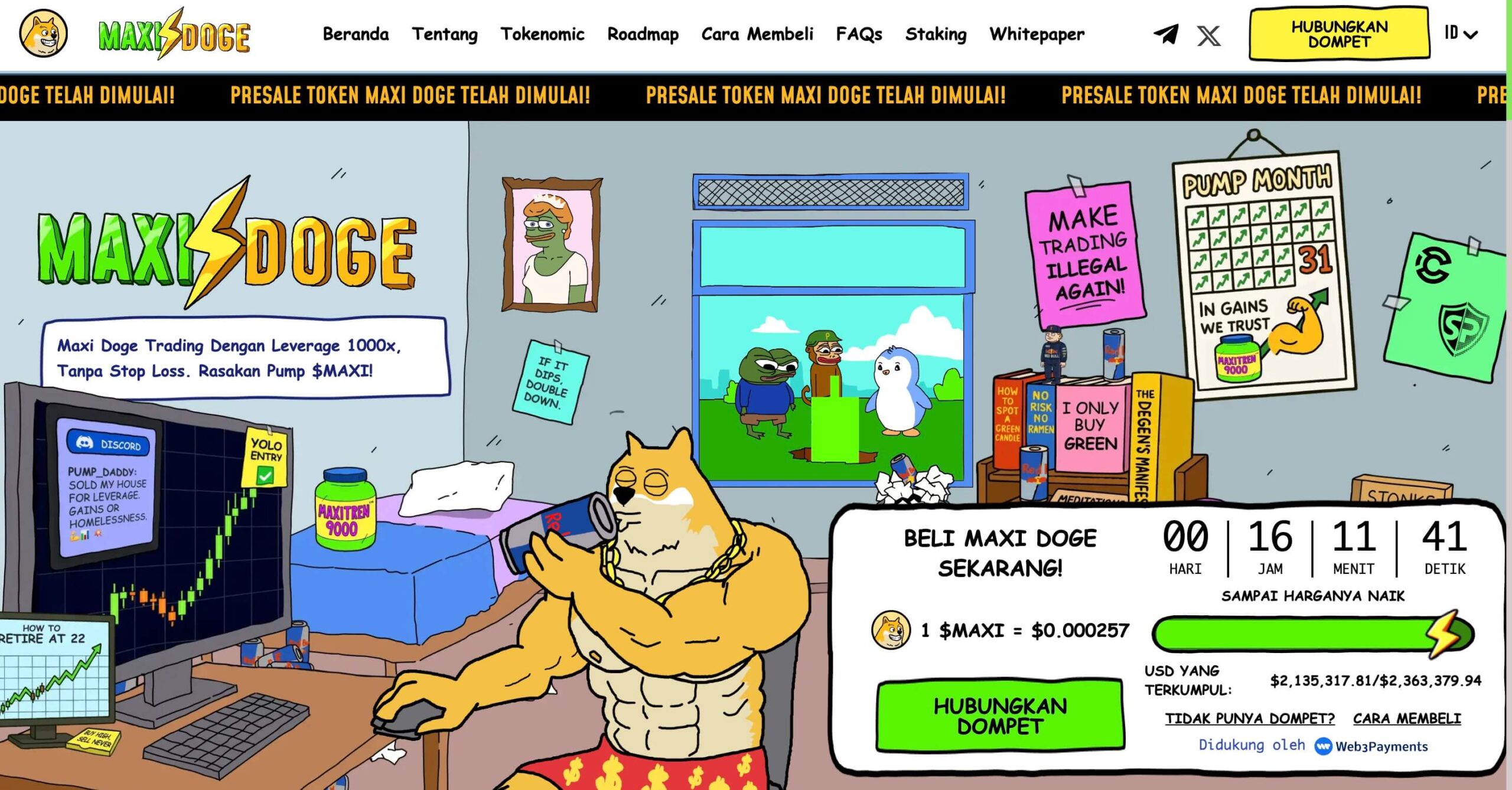 Coinbase listing: Maxi Doge ($MAXI) – Koin Meme Anjing yang Siap Masuk Coinbase Listing dengan Sentuhan Whimsical