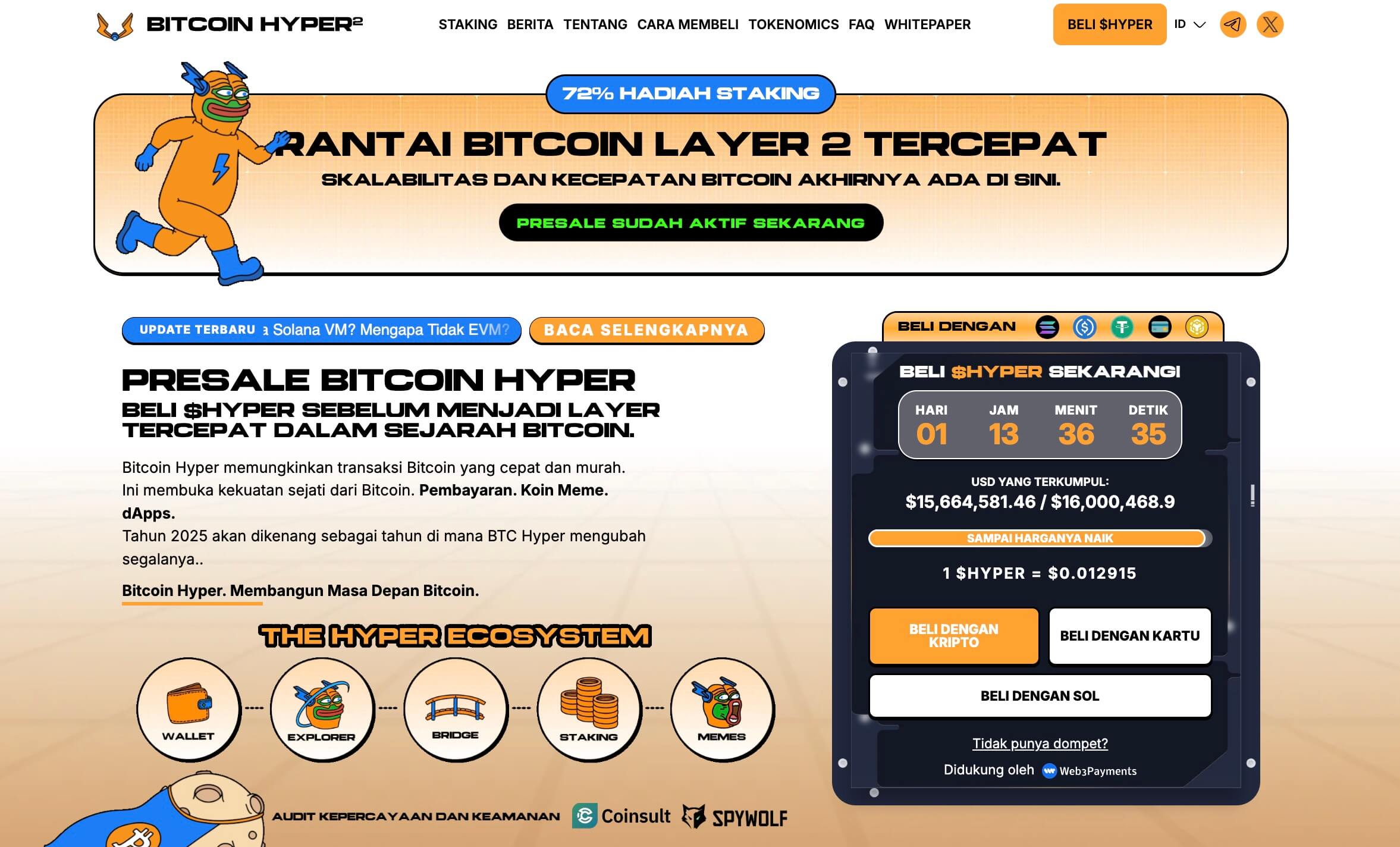 Coinbase listing: Bitcoin Hyper ($HYPER) – Meme Coin Layer-2 untuk Bitcoin yang Menjadi Kandidat Potensial Coinbase Listing