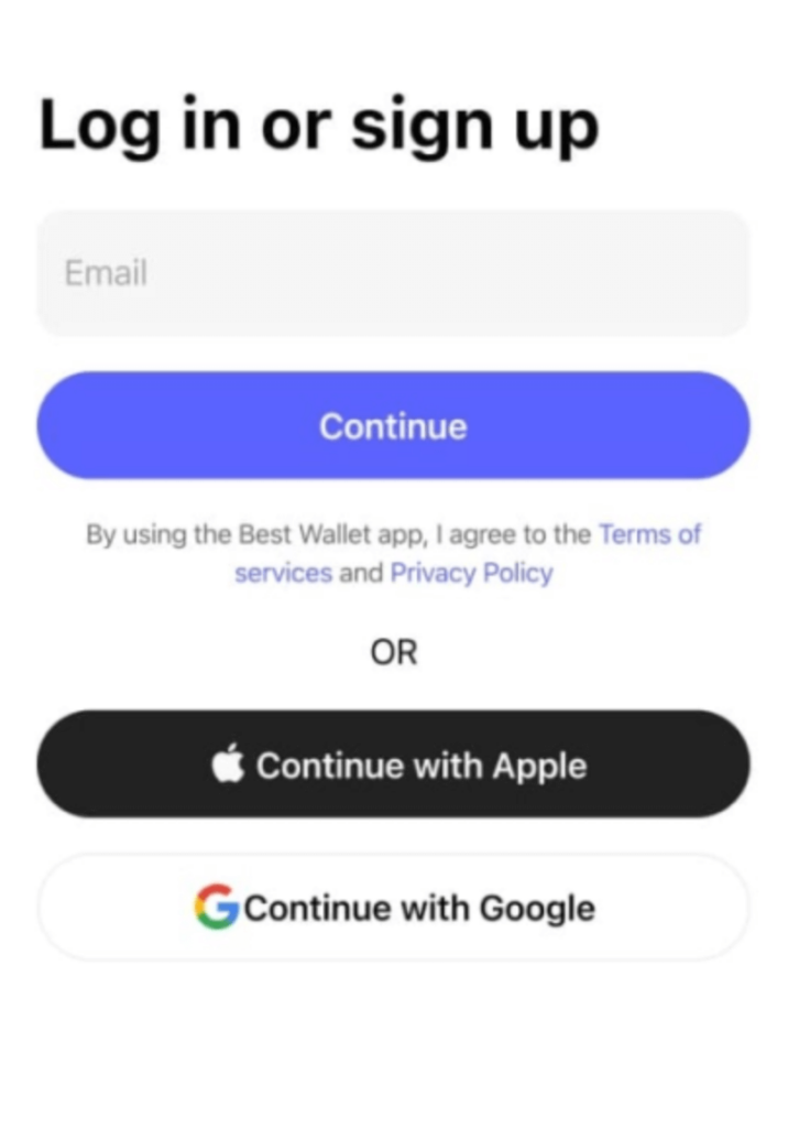 Buat akun di Best Wallet