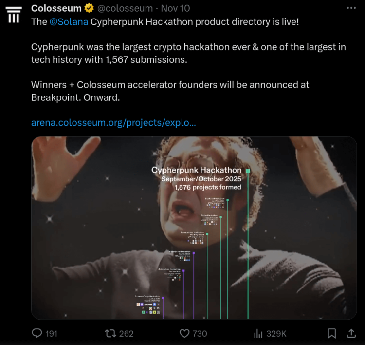 Colosseum - Pengumuman Cypherpunk Hackathon