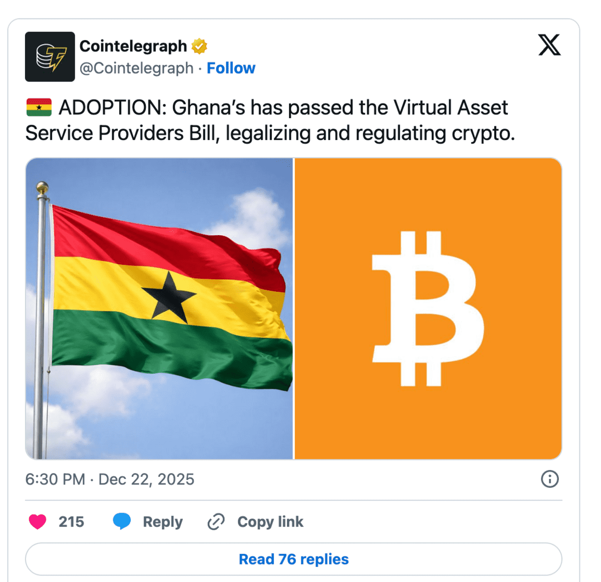 Ghana Legalkan Crypto