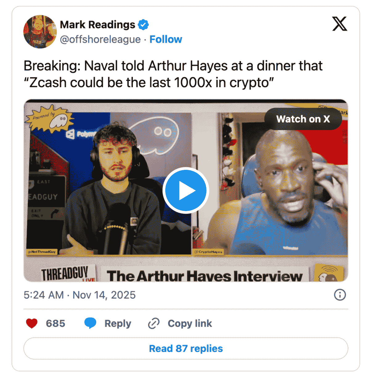Interview Arthur Hayes