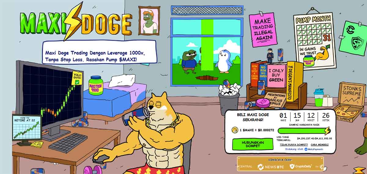 Maxi Doge - meme coin terbaik