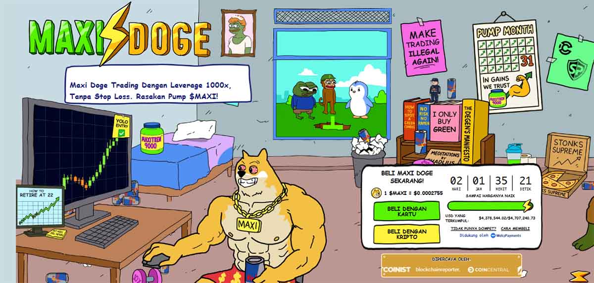 Maxi Doge - meme coin terbaik