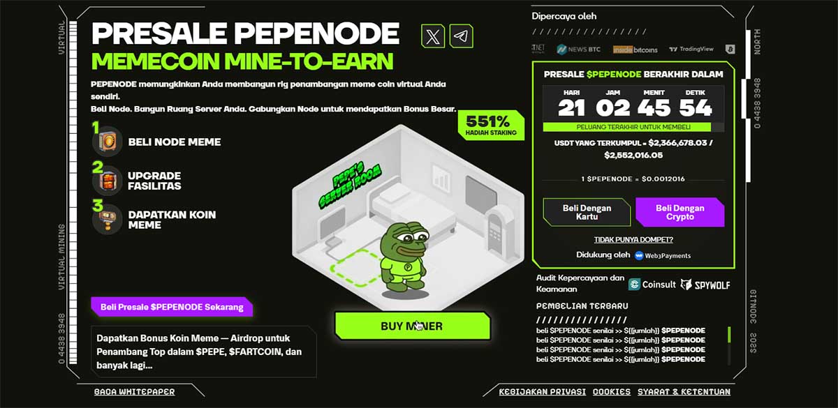 PEPENODE - crypto terpanas untuk dibeli