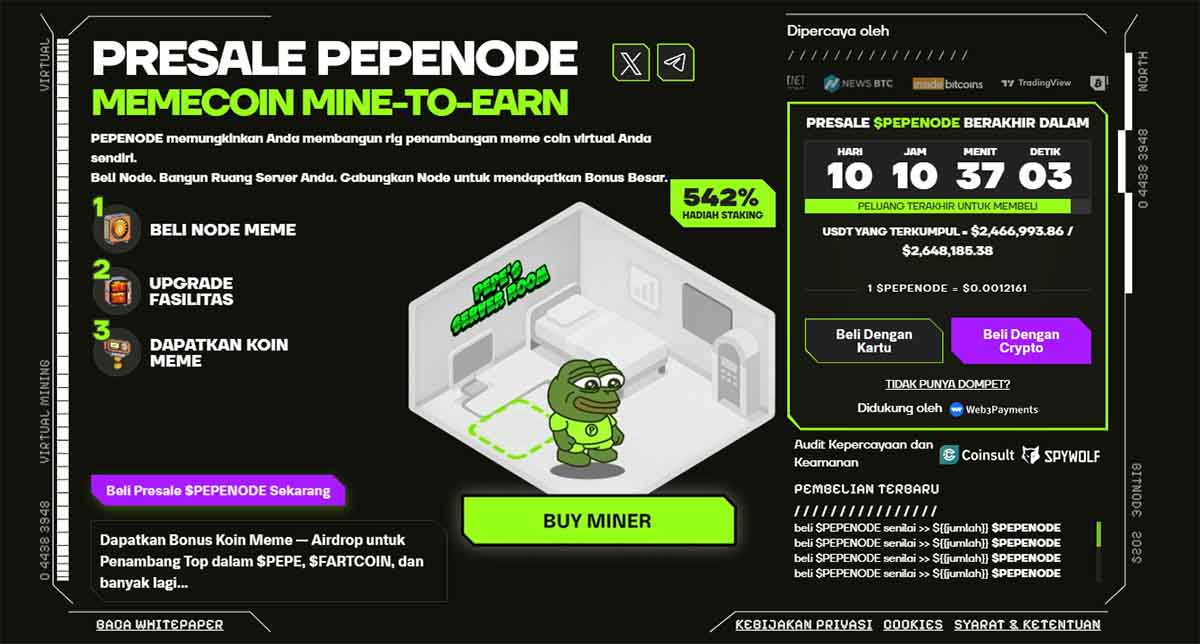 Pepenode - meme coin terbaik