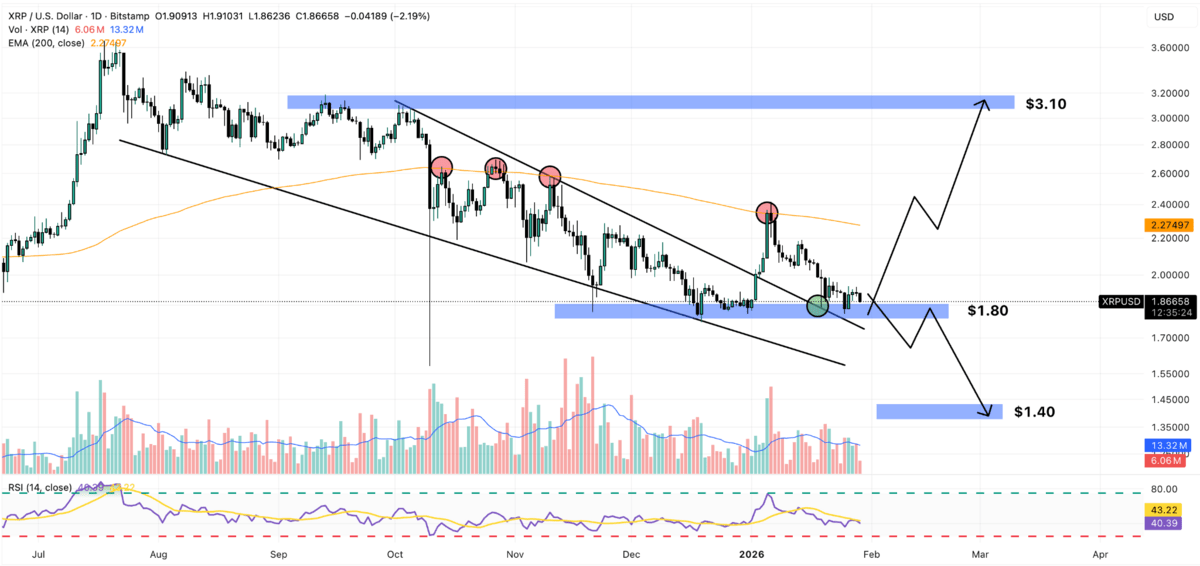 Grafik prediksi harga XRP