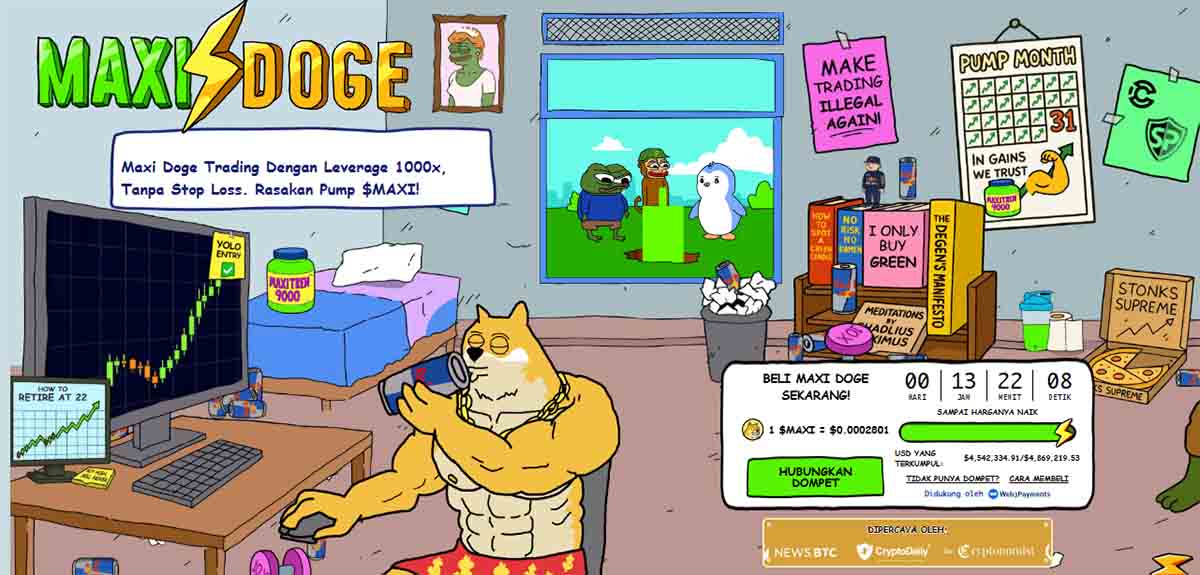 Maxi Doge - memecoin terbaik untuk dibeli
