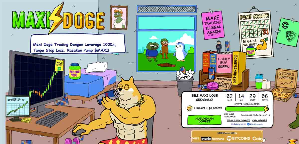 Maxi Doge - koin meme terbaik