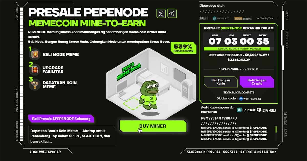 PEPENODE - kripto terbaik untuk dibeli