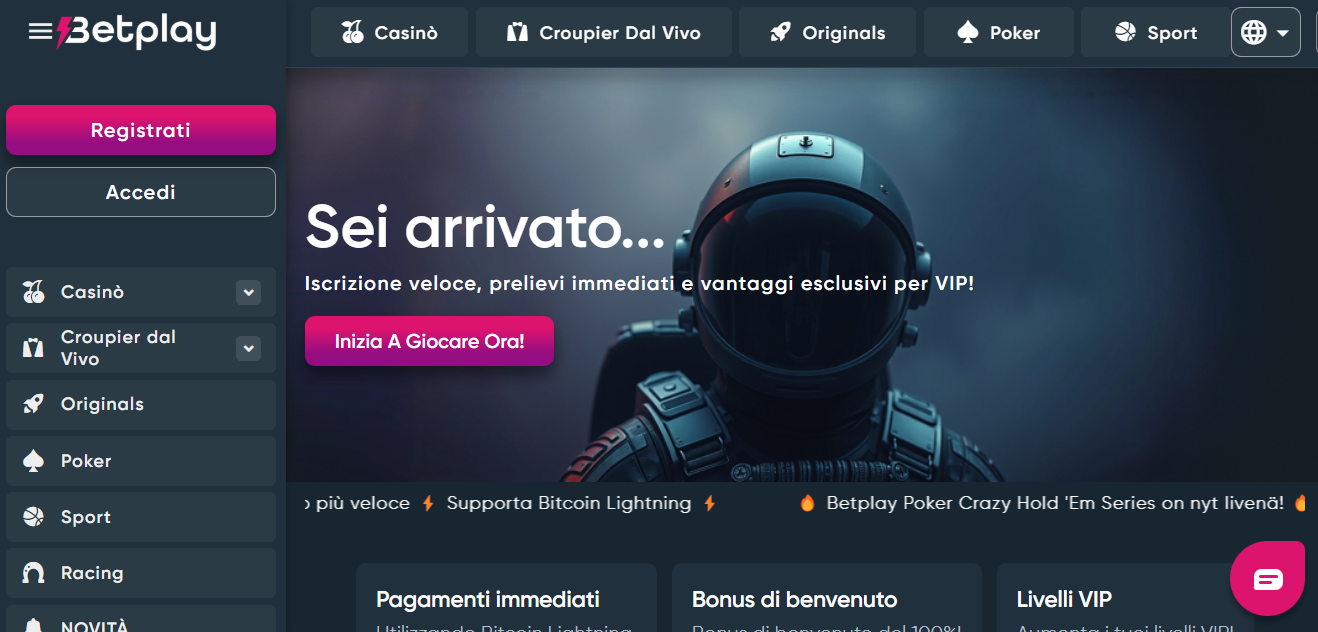 BetPlay - Migliori BTC casino