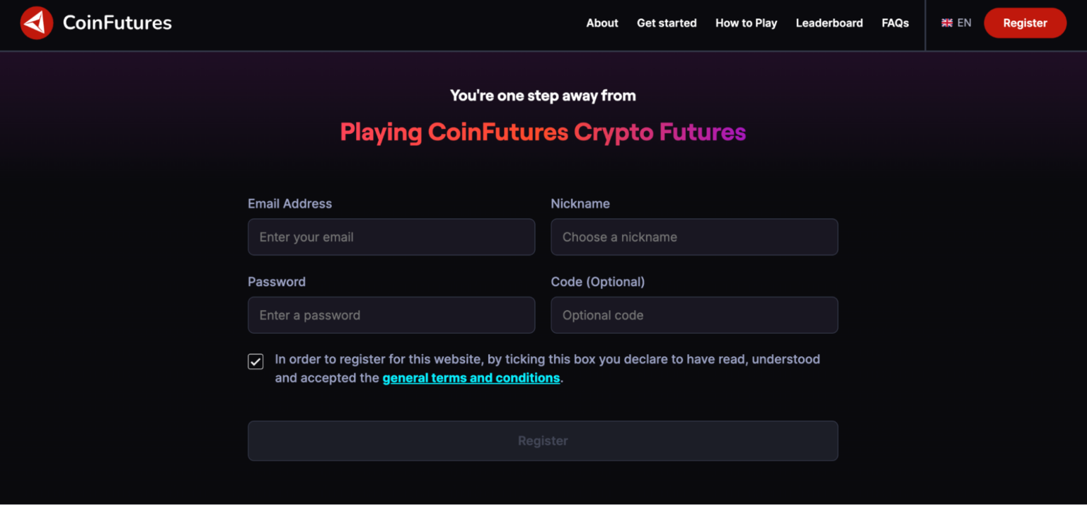 coinfutures apertura nuovo conto