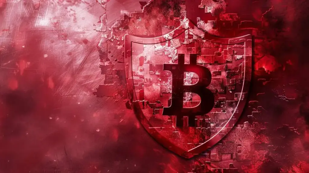 ビットコインロゴが入った盾