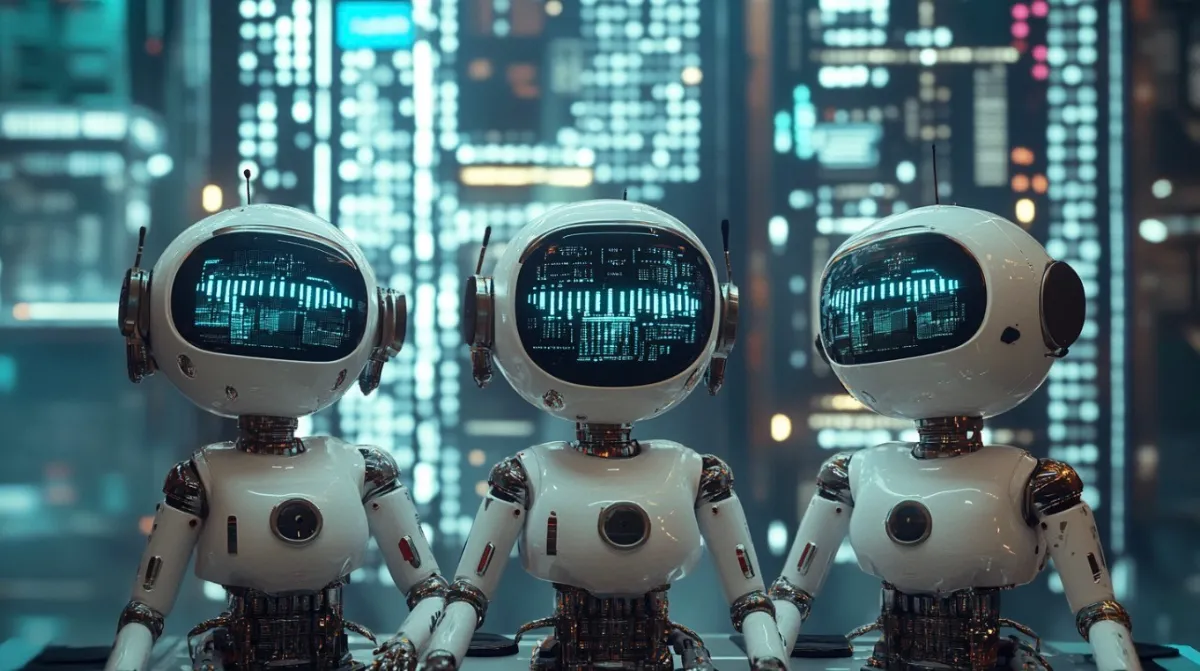 3体のミニAIロボット