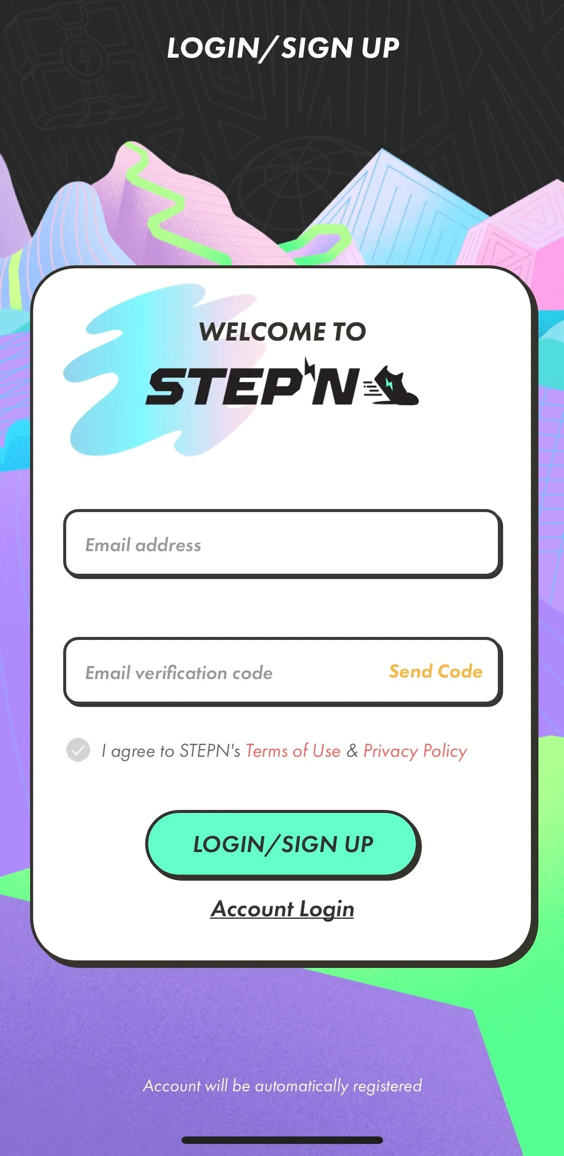 ステップンのアプリ画面