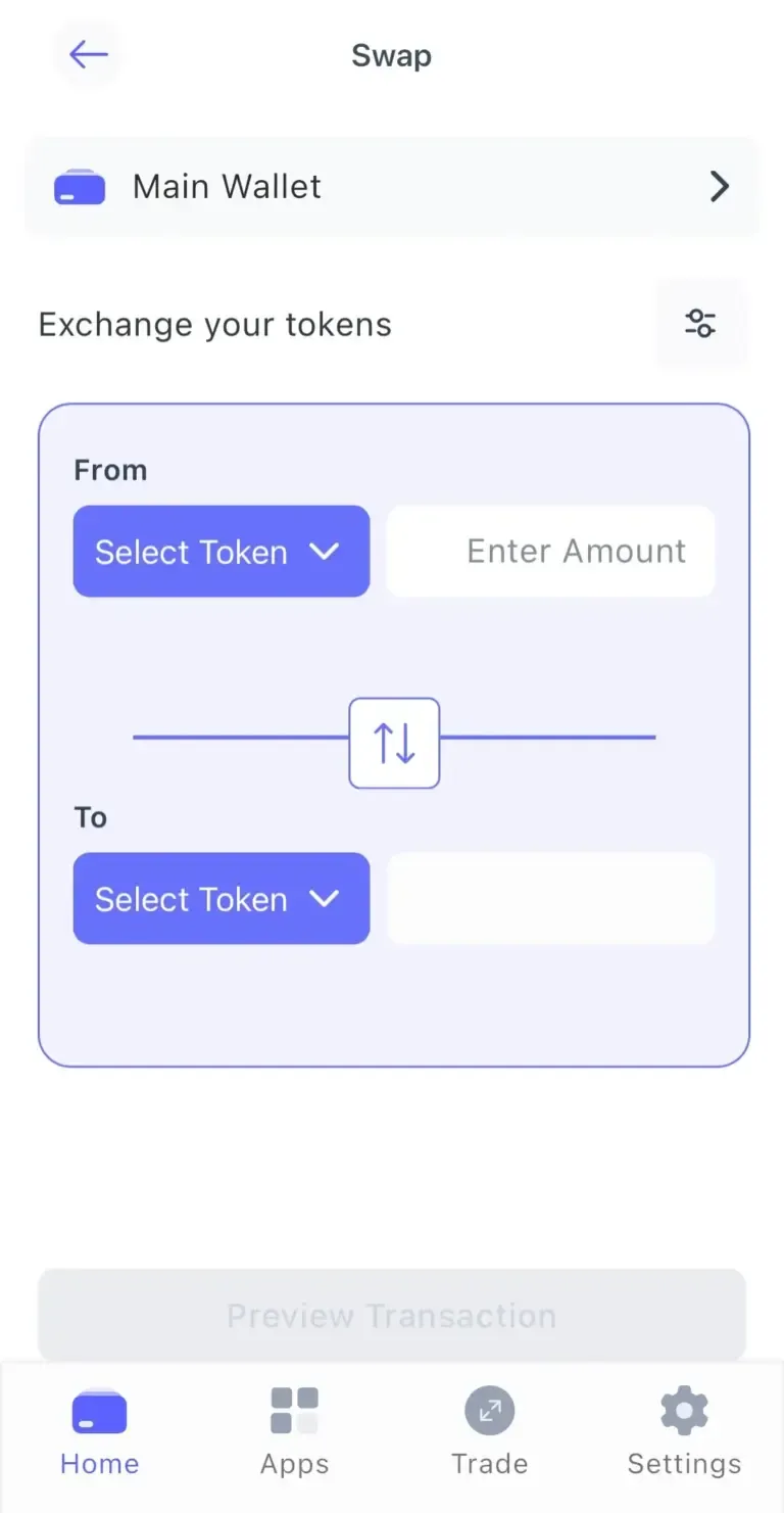best walletの仮想通貨のスワップ画面
