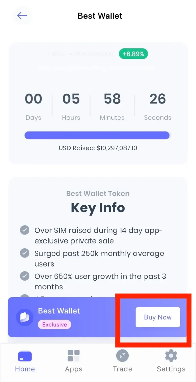 best walletのbuy nowボタン