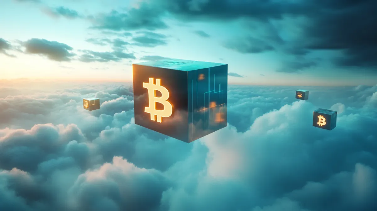 Bitcoinボックスと清々しい青空