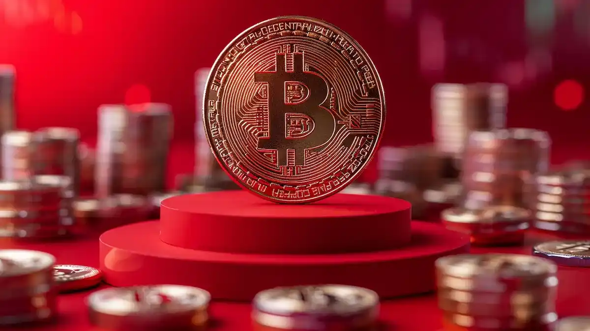 ビットコインが壇上に乗っている