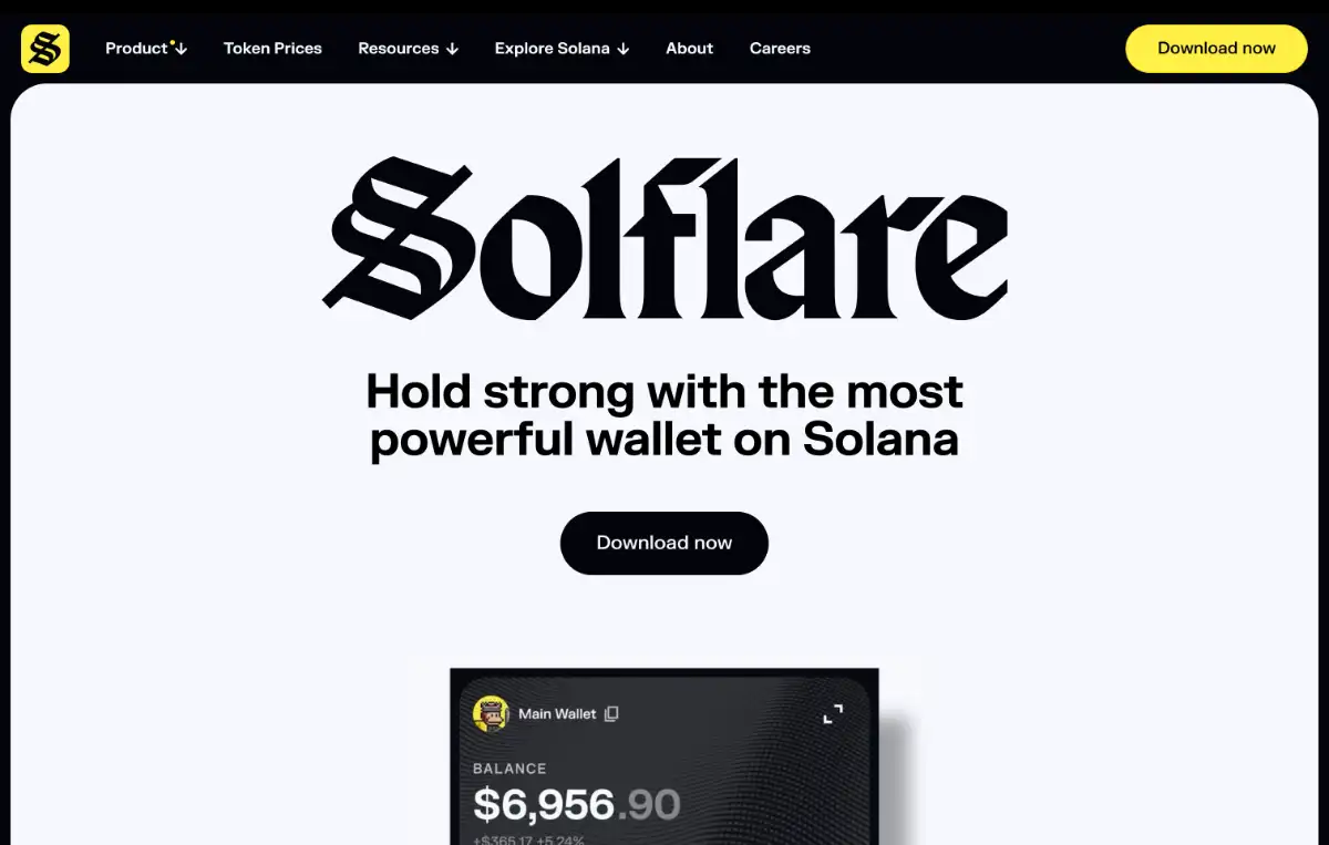 Solflare Wallet公式HP