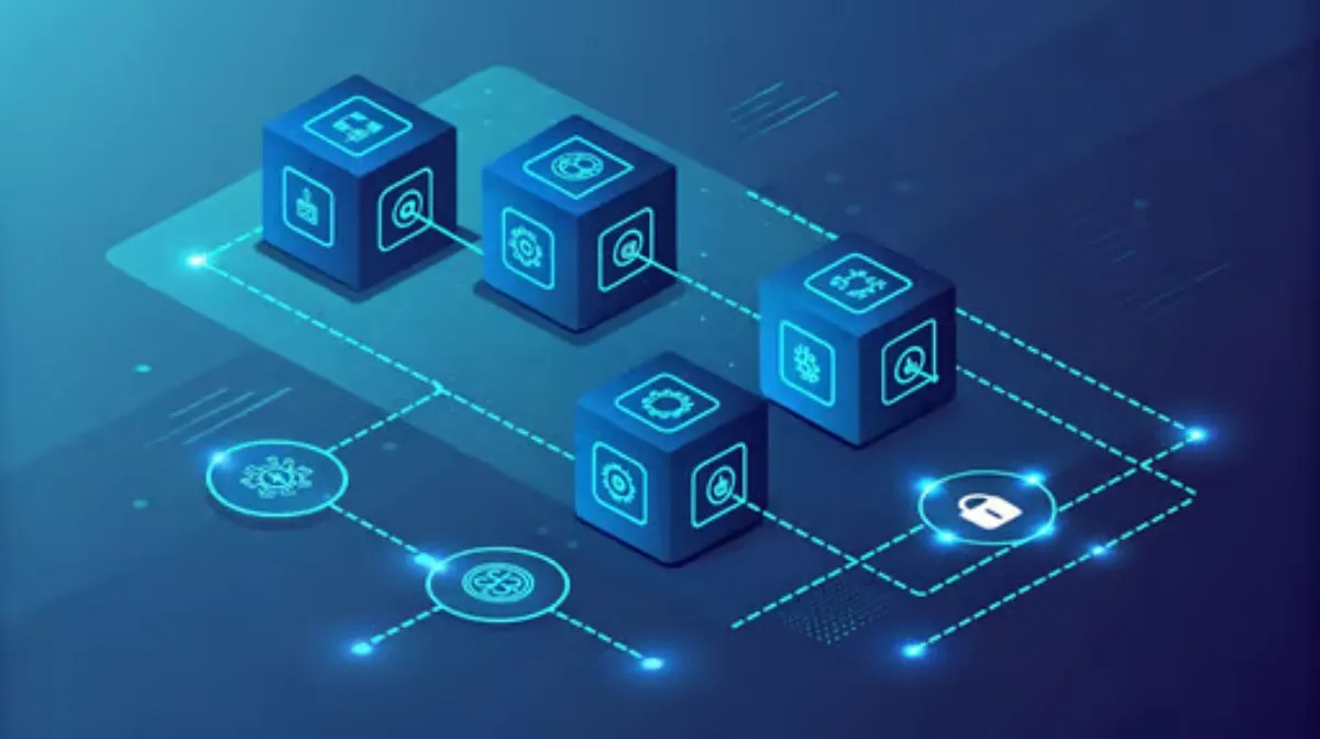 ブロックチェーン技術のイメージイラスト