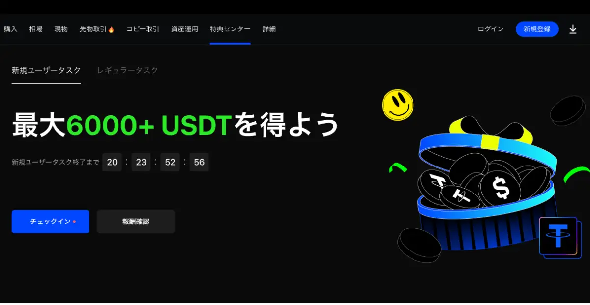 BingXで最大6,000USDTをゲットできる特別ボーナスが実施中