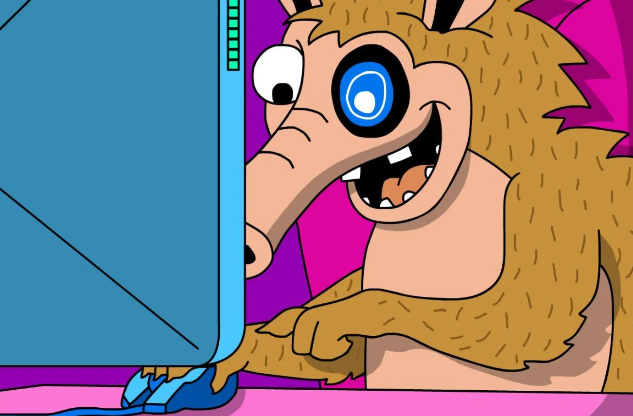 Snorter Botがパソコンを使っている様子