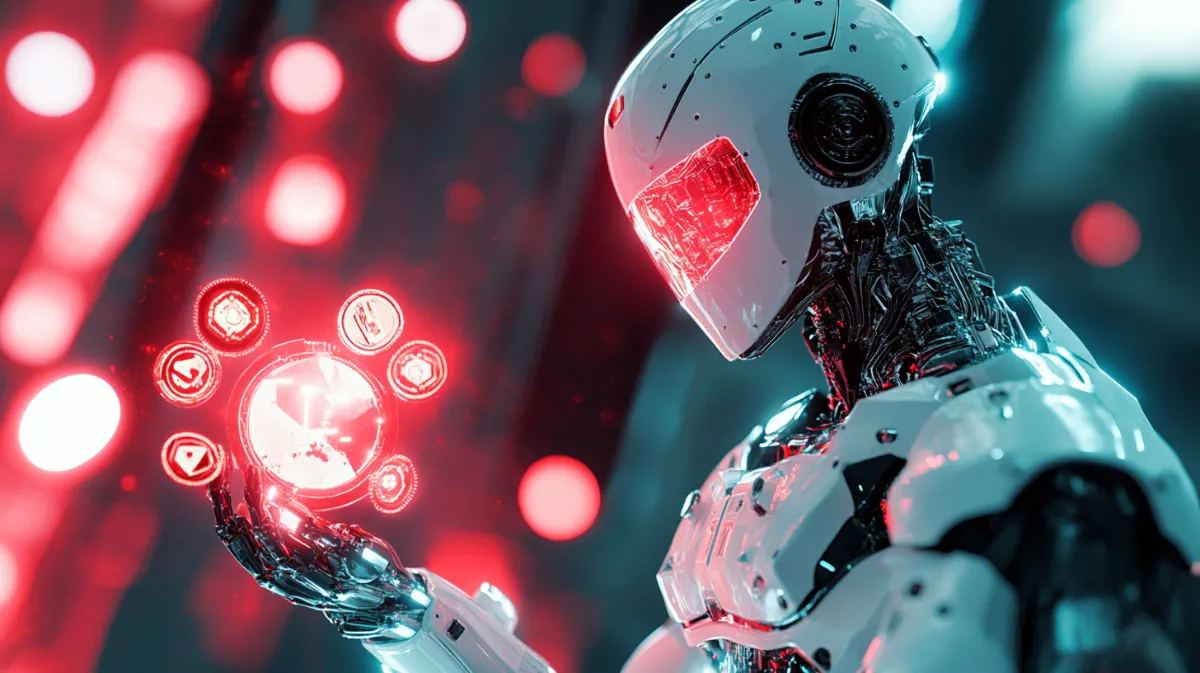 ICP仮想通貨をAIが持っているイメージ