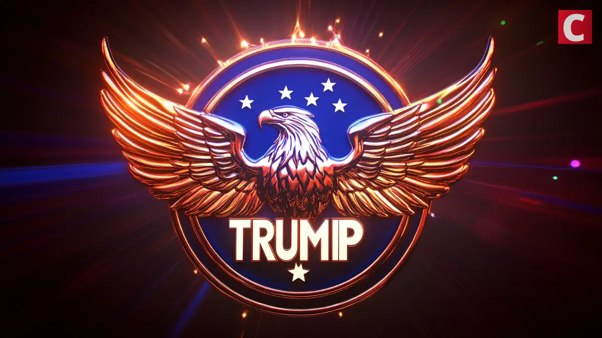 トランプコイン-羽ばたく鷲とトランプコイン