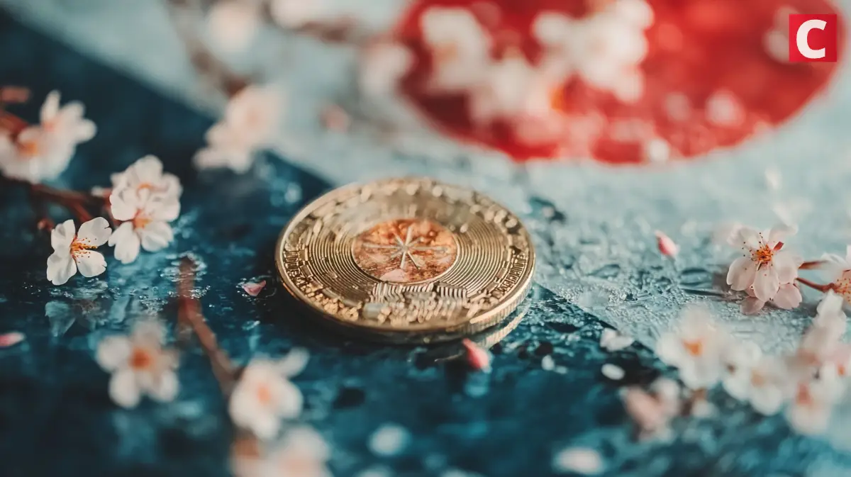 ステーブルコイン-日本国旗とコイン