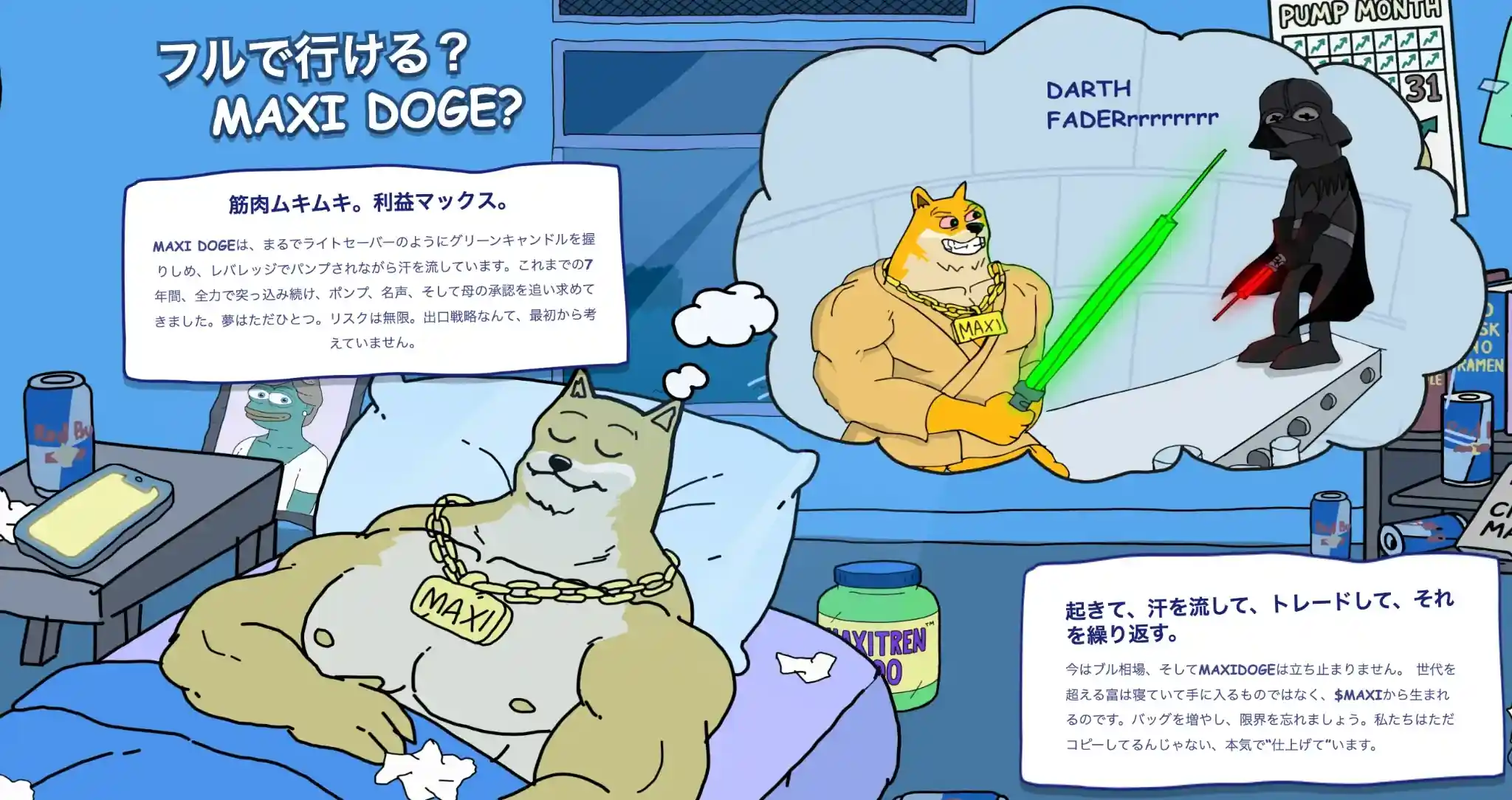 Maxi Dogeの概要が説明された画面