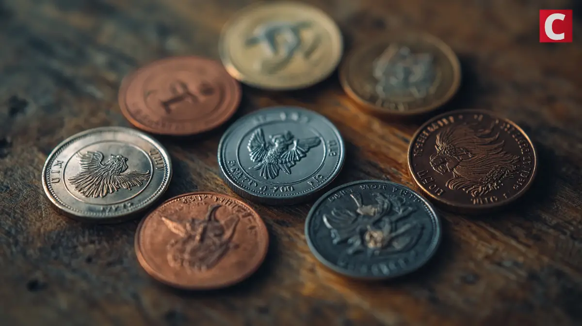 ステーブルコイン-さまざまなコインのイメージ