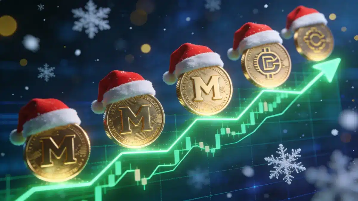 サンタラリー期待のアルトコイン3銘柄｜MやMNT、BTC関連など