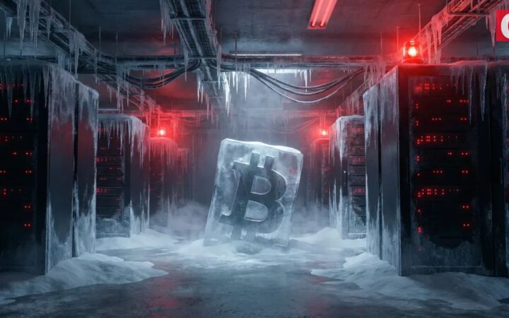 ビットコイン採掘と計算の速度急落、米国の猛吹雪が影響