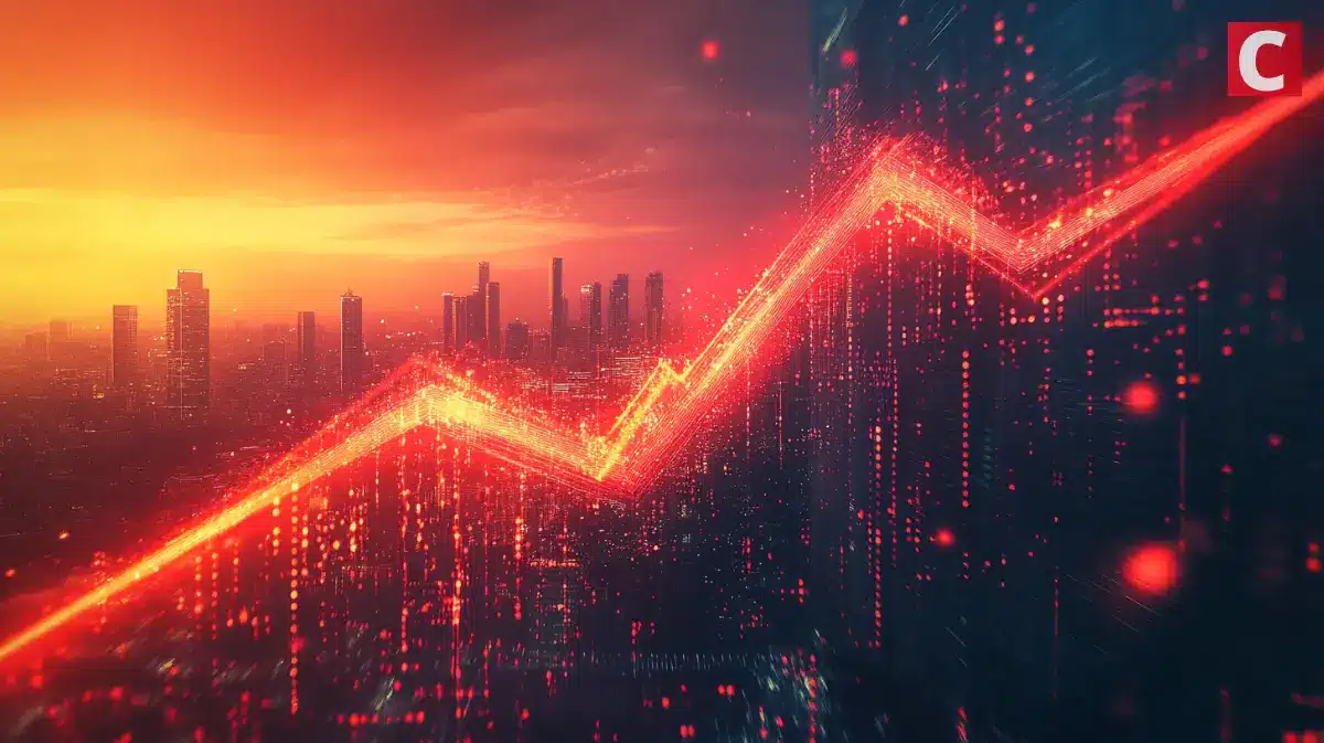 金融成長を表すダイナミックなビジュアル