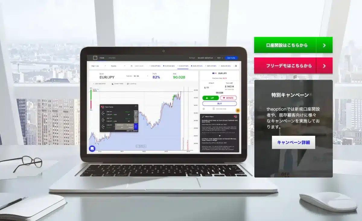仮想通貨バイナリーオプションtheoption