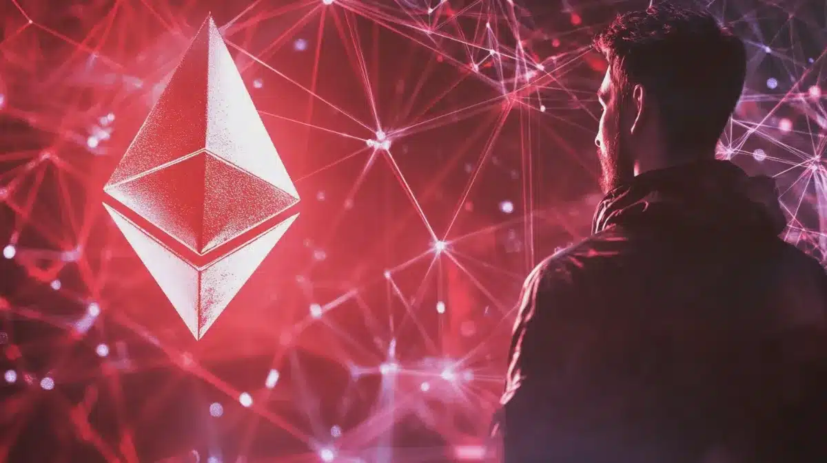 仮想通貨ステーキングを行う男のイメージ