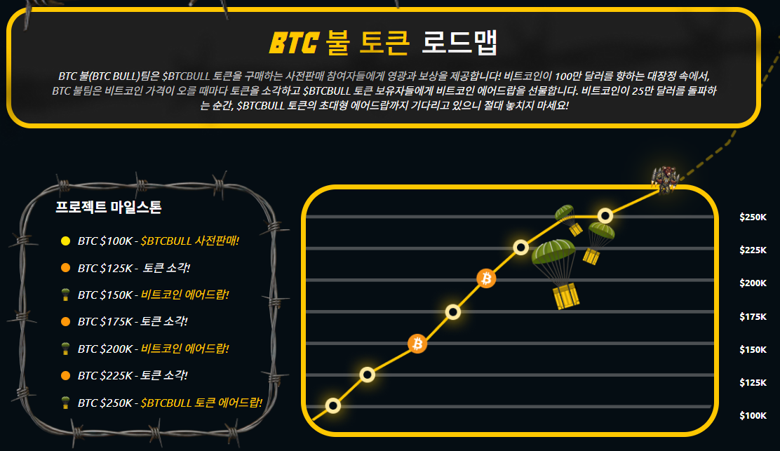 BTC 불 토큰 로드맵
