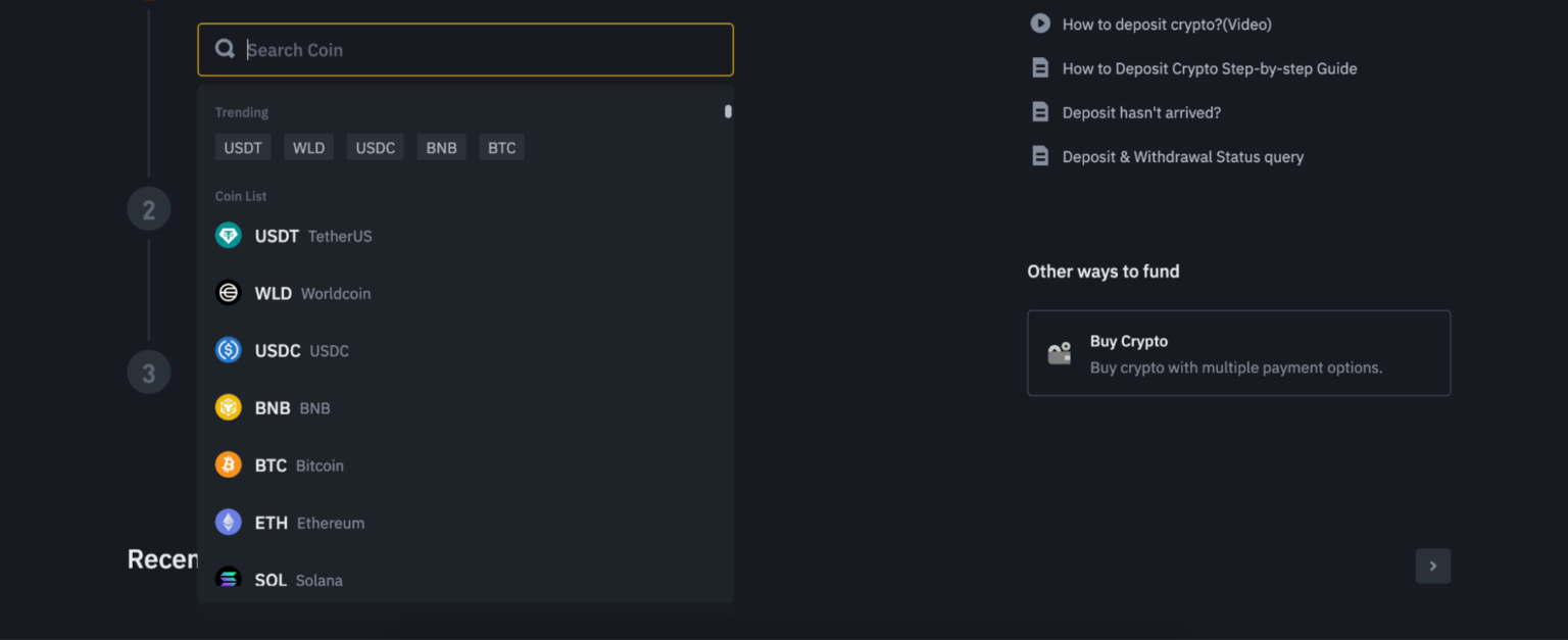 바이낸스 자금 입금하기