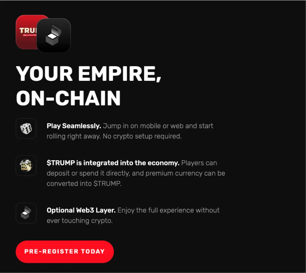 트럼프 테마 웹3 게임 설명